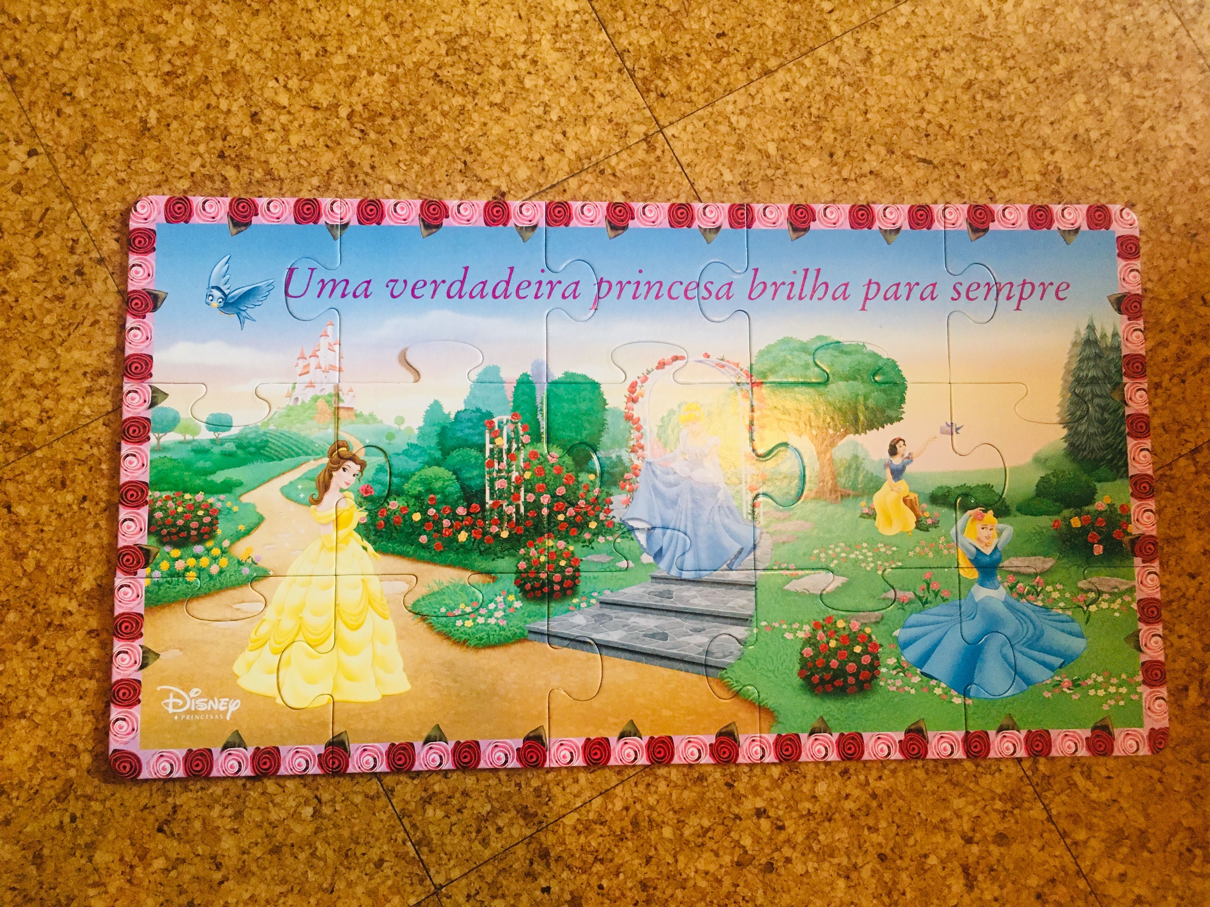 Puzzle peças grandes princesas Disney