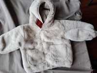 Futerko dla dziewczynki kurtka futrzana płaszcz futro rozmiar 80-86 cm