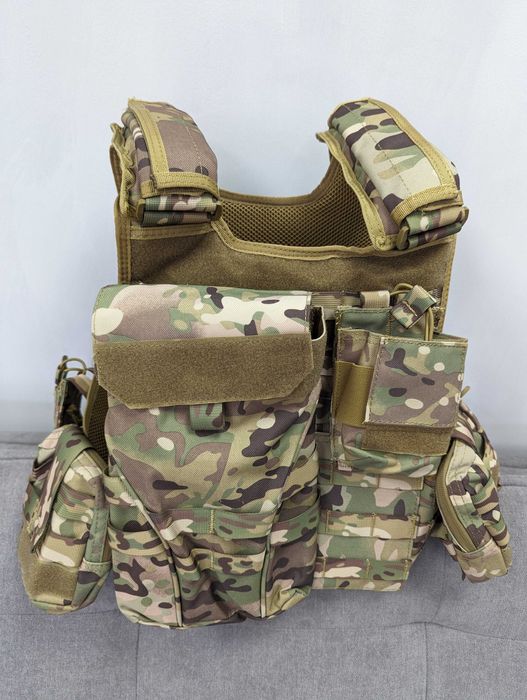 Плитоноска літо 11 підсумків Жилет розгрузка Multicam бронік тактичний