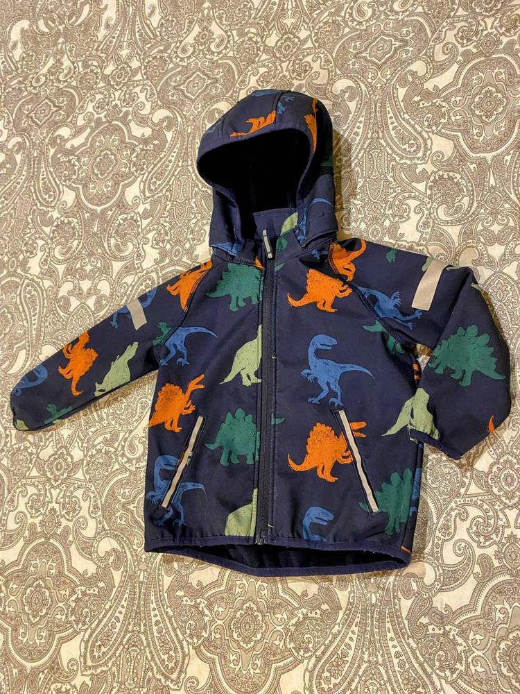 H&M 98 kurtka przeciwdeszczowa softshell dinozaury wodoodporna