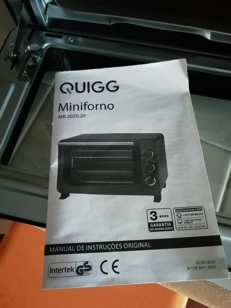 Mini forno (utilizado apenas 1 vez).