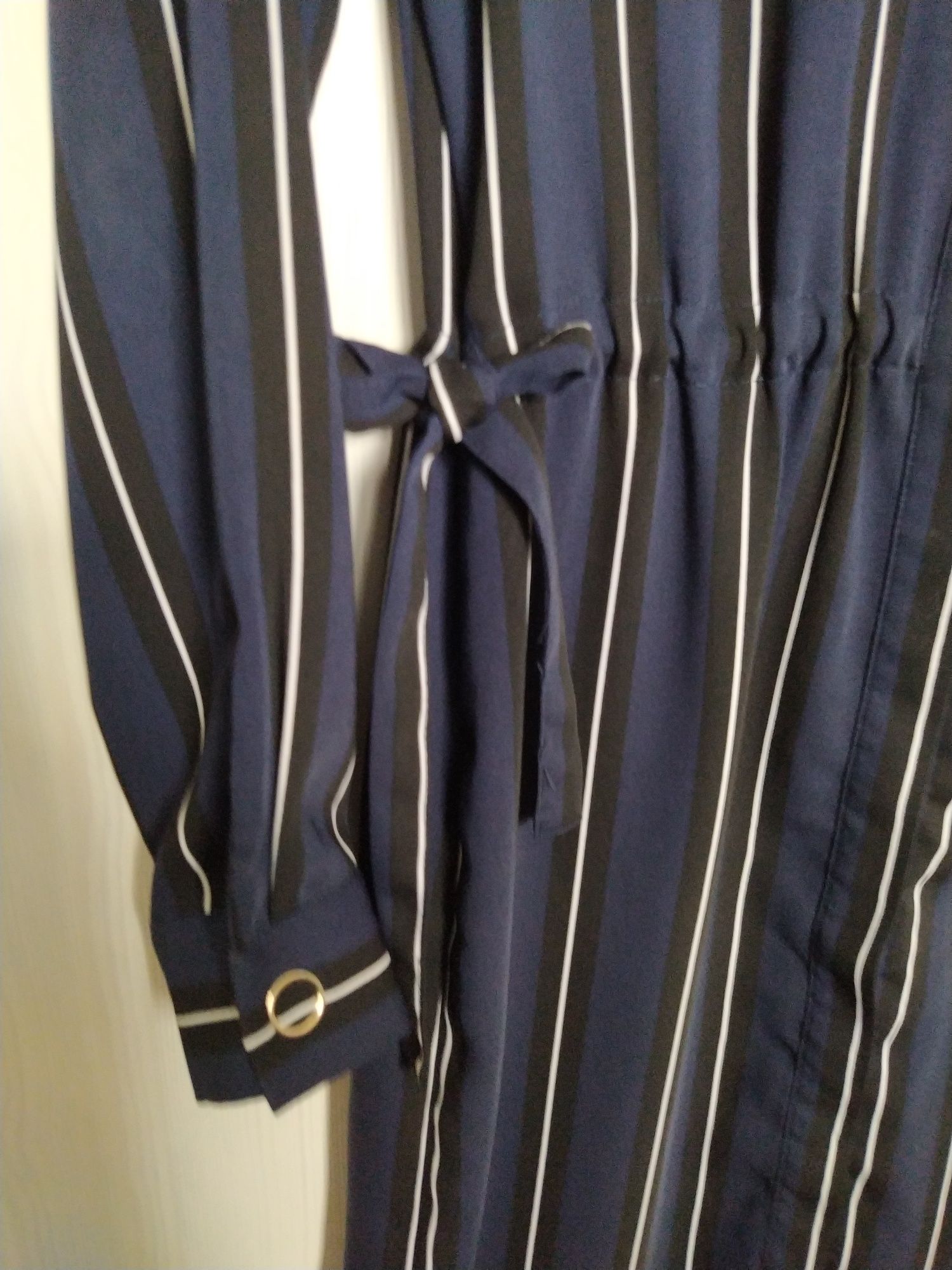 Sukienka midi h&m w paski r. 34