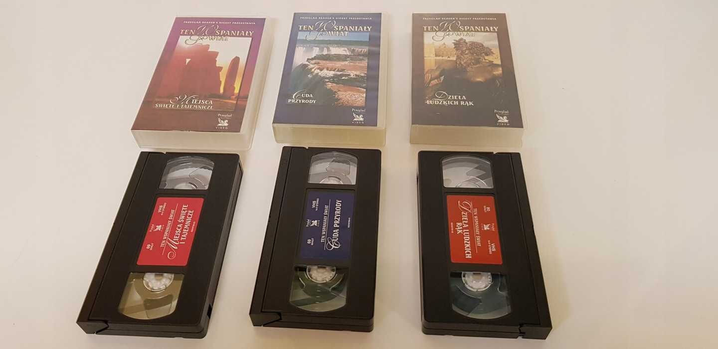 Kasety VHS-Ten wspaniały Świat-Reader's Digest 3 szt