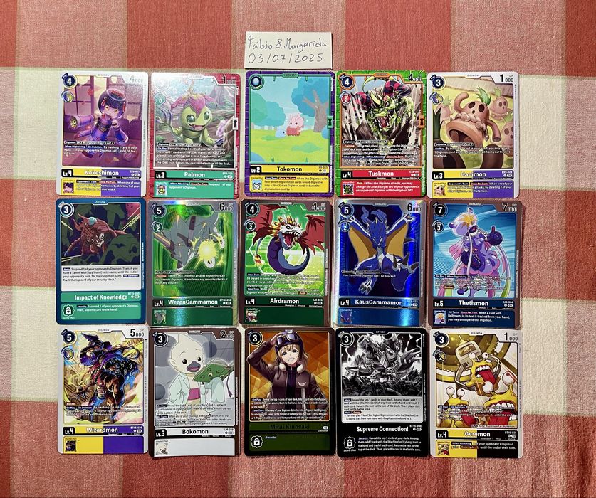 100 Cartas Digimon de várias raridades e coleções