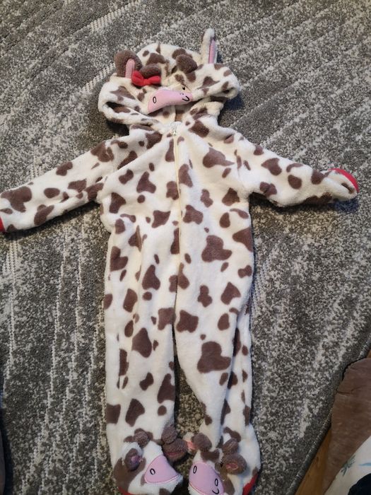 Kombinezon pajac krówka 3-6 miesięcy