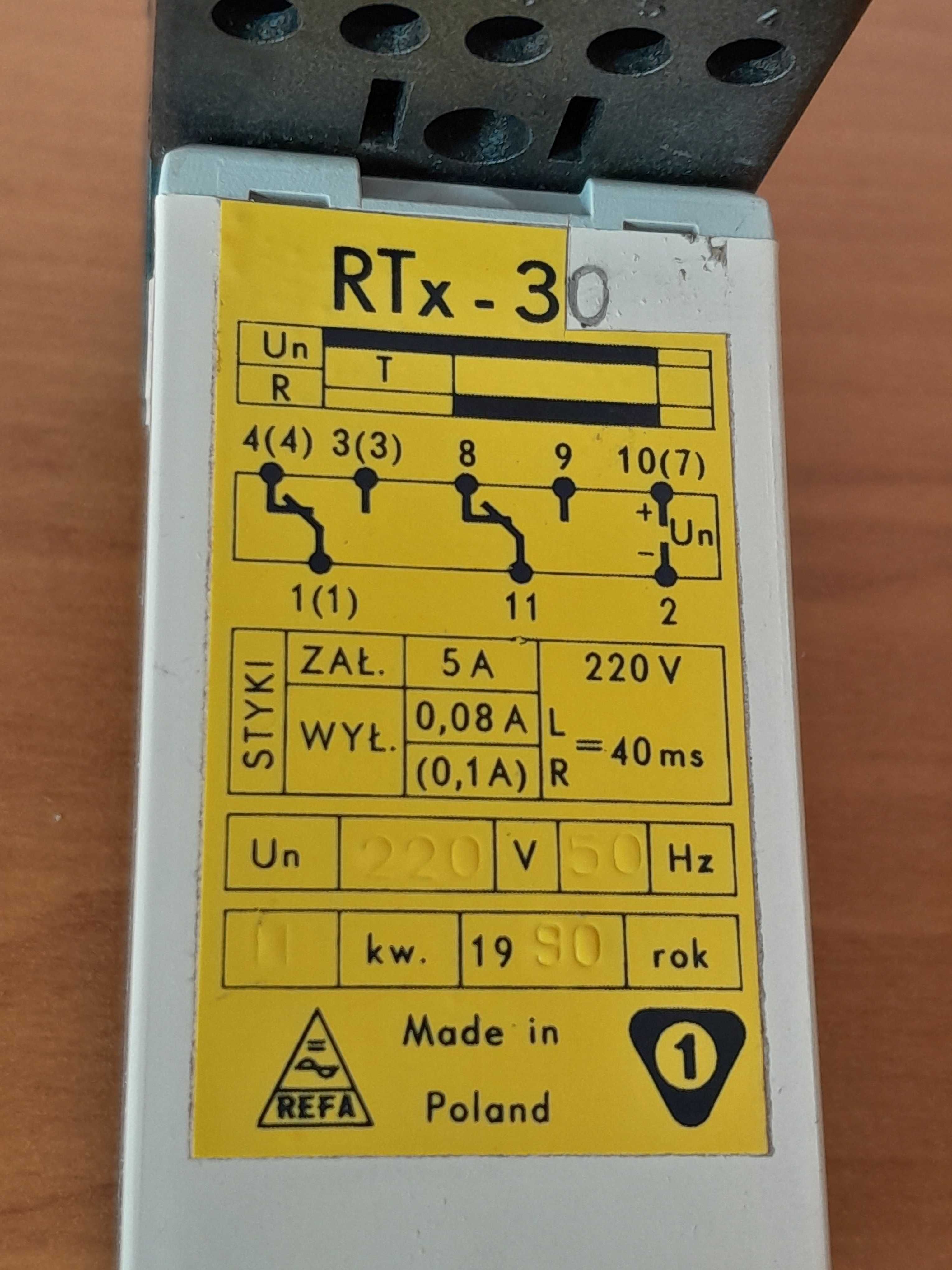 Przekaźnik czasowy RTx-30 polskiej produkcji REFA