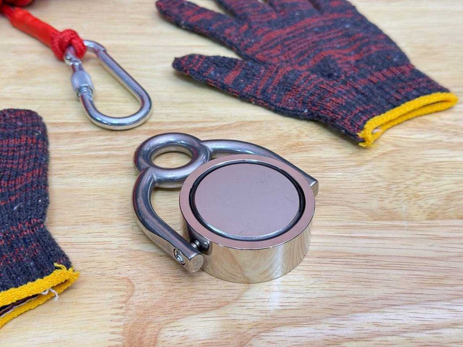 Неодимовий Магніт 60-4 на 150 кг + Мотузка 20 м D4 + Рукавички Набір