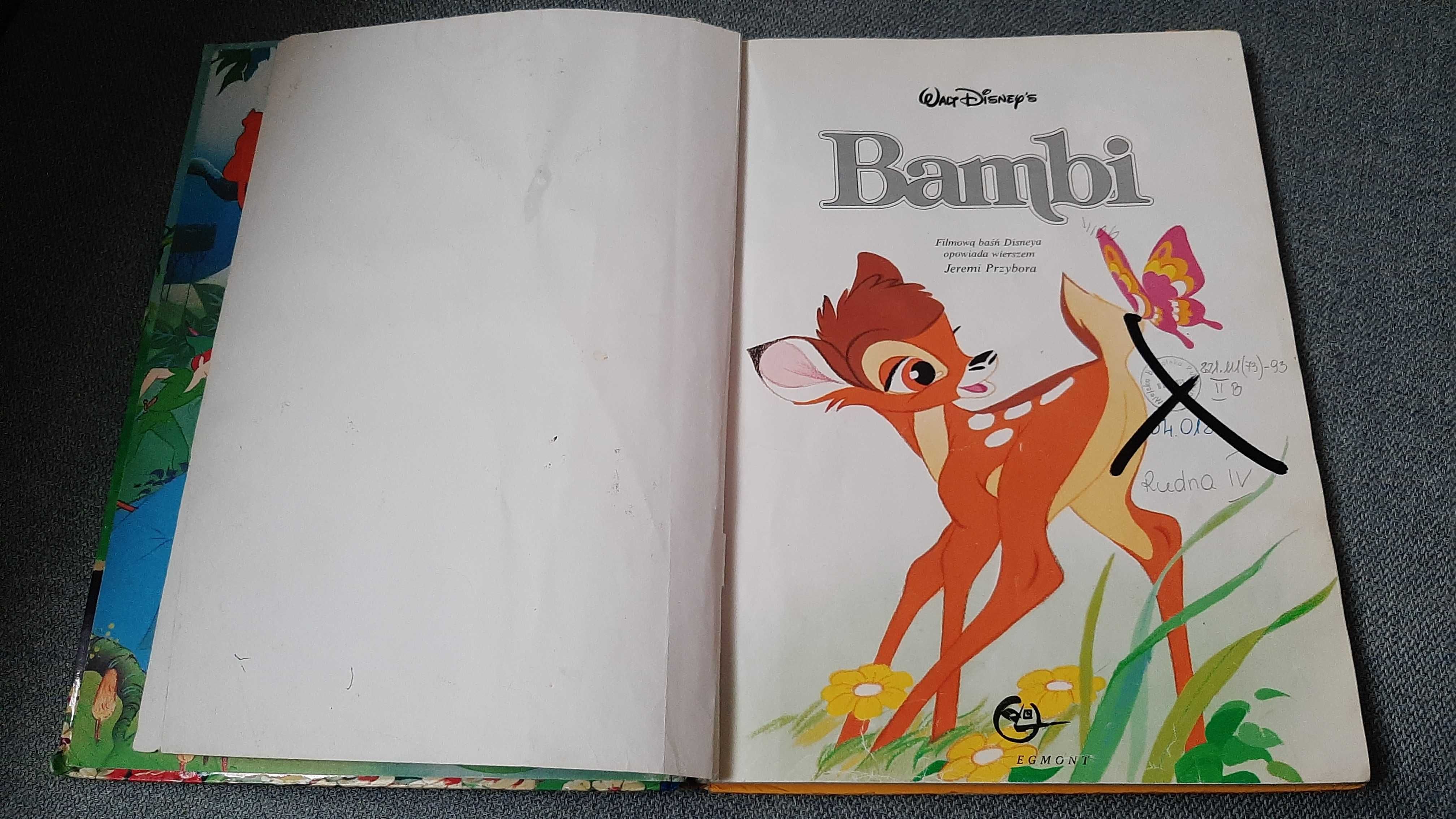 Walt Disney Bambi Format A4 EGMONT Twarda oprawa Jeremi Przybora