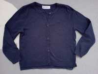 Sweter H&M 98 104 kardigan granatowy dziewczęcy sweterek rozpinany