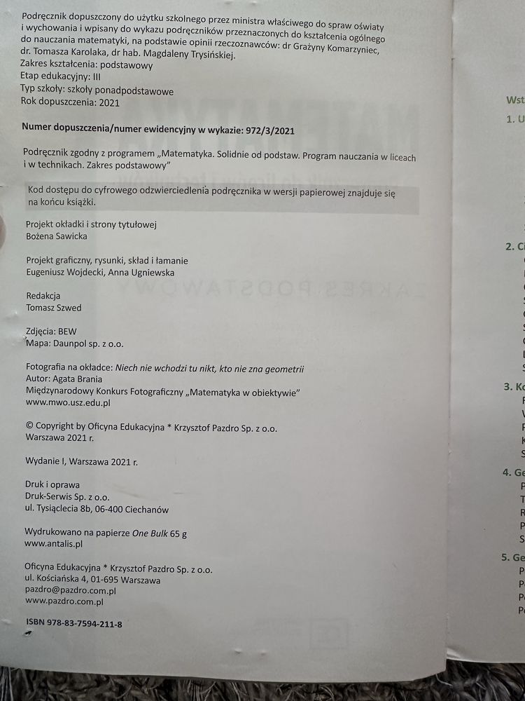 Matematyka 3 pazdro