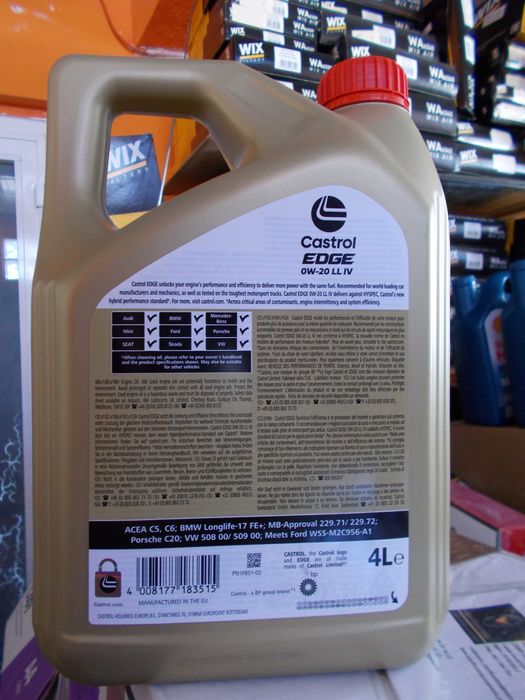 Castrol Edge 0w-20 LL IV ( 4 Lt )