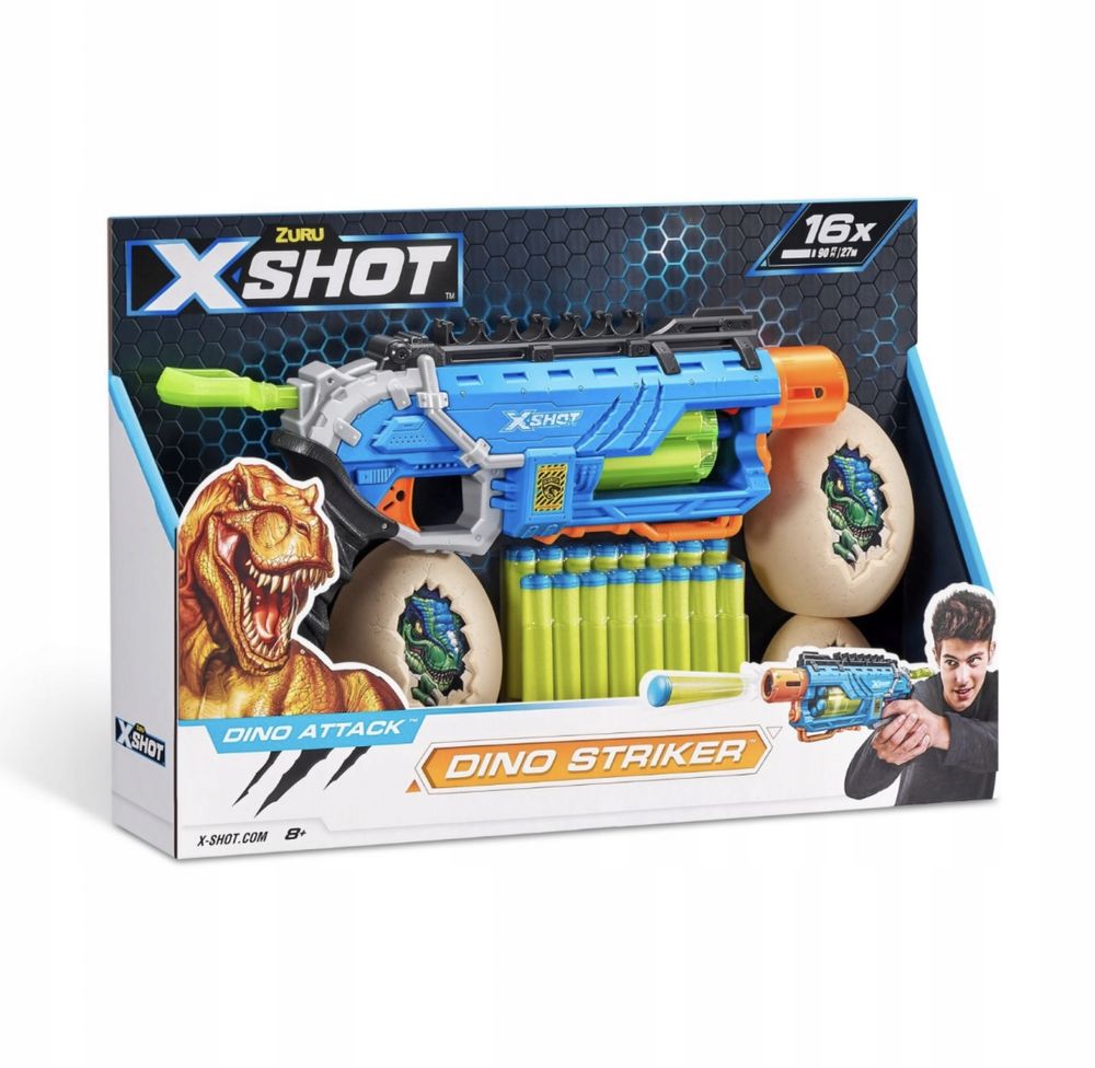 X-shot pistolet na strzałki wyrzutnia Dino Attack Zuru + 16 strzałek