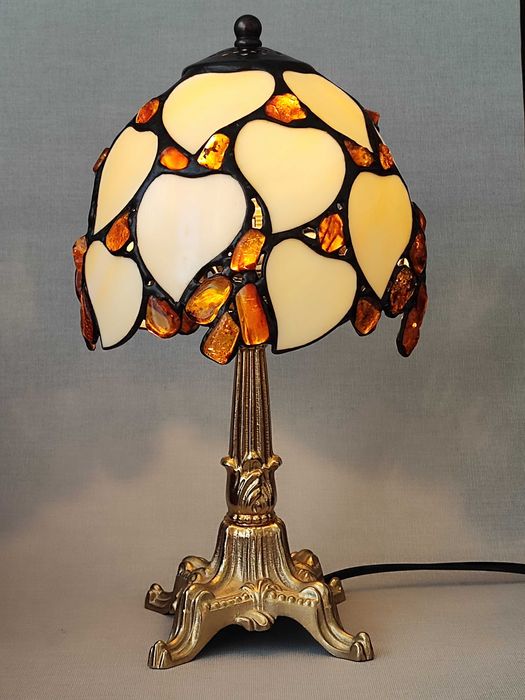 Lampa  bursztyn szkło