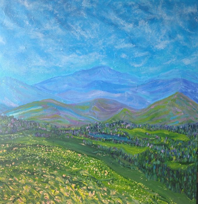 Obraz akrylowy pejzaż 100x100