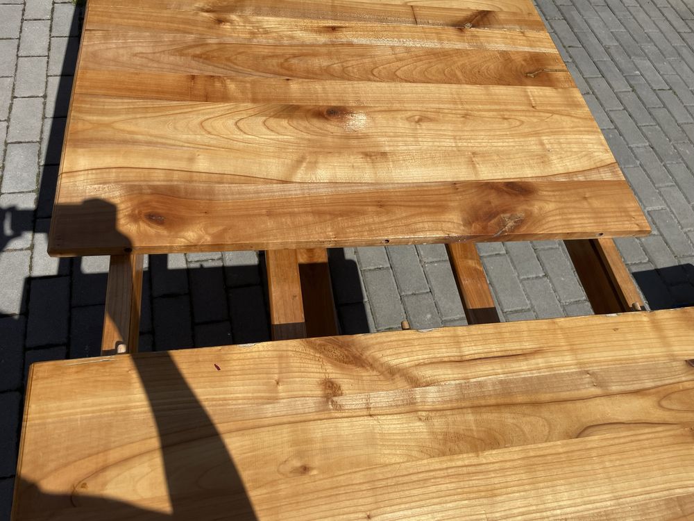 Stół drewniany ława dzika wiśnia 160-210cm