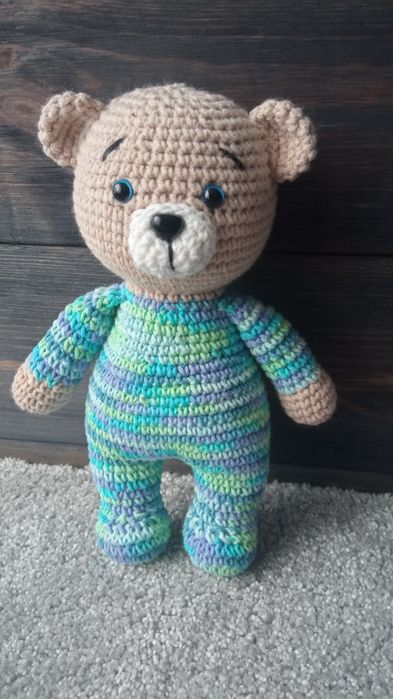 Szydełkowy Miś przytulanka