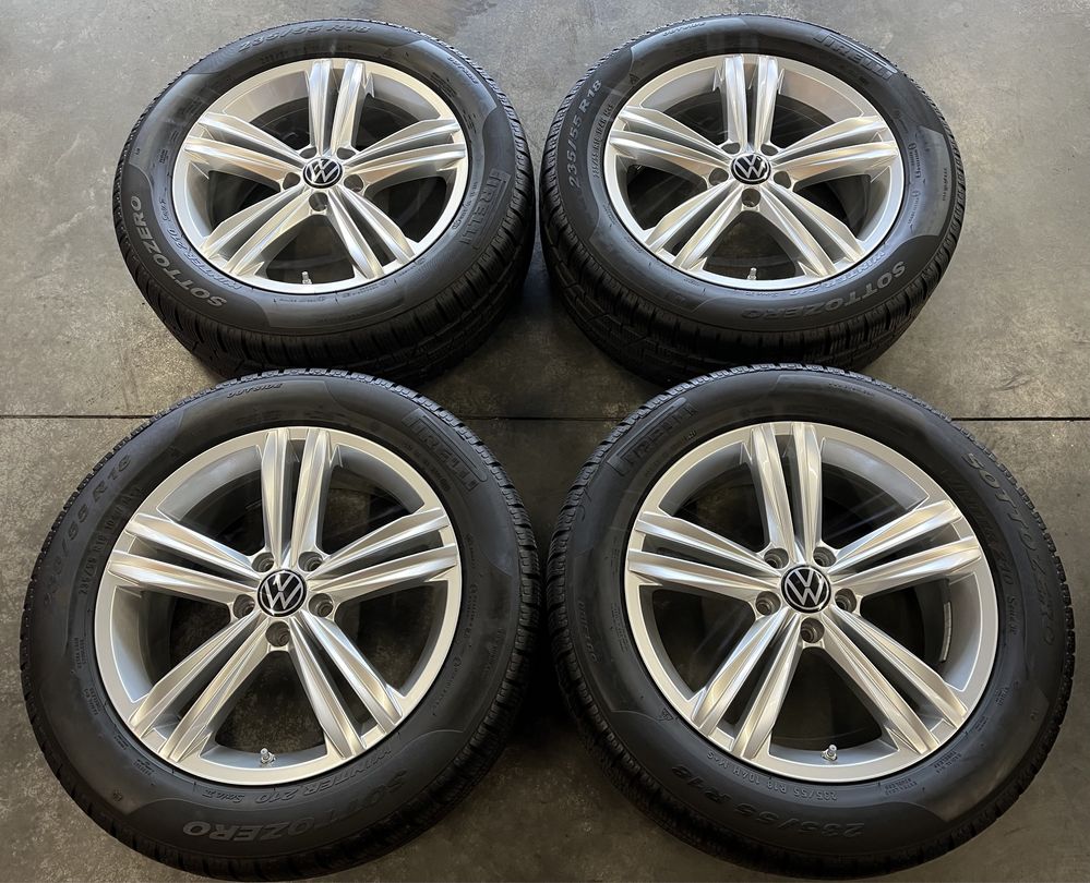 Koła Zimowe 18 VW Tiguan 235/55R18 Pirelli 2020 Oryginalne