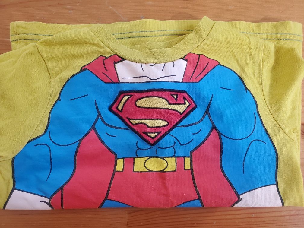 Bluzka z długim rękawem Tshirt Superman Chłopiec 2-3 lata 98cm żółta