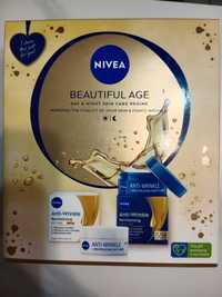 Подарунковий набір два креми денний та нічний NIVEA BEAUTIFUL AGE