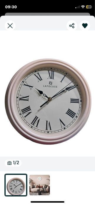 Zegar na ścianę, cichy mechanizm.