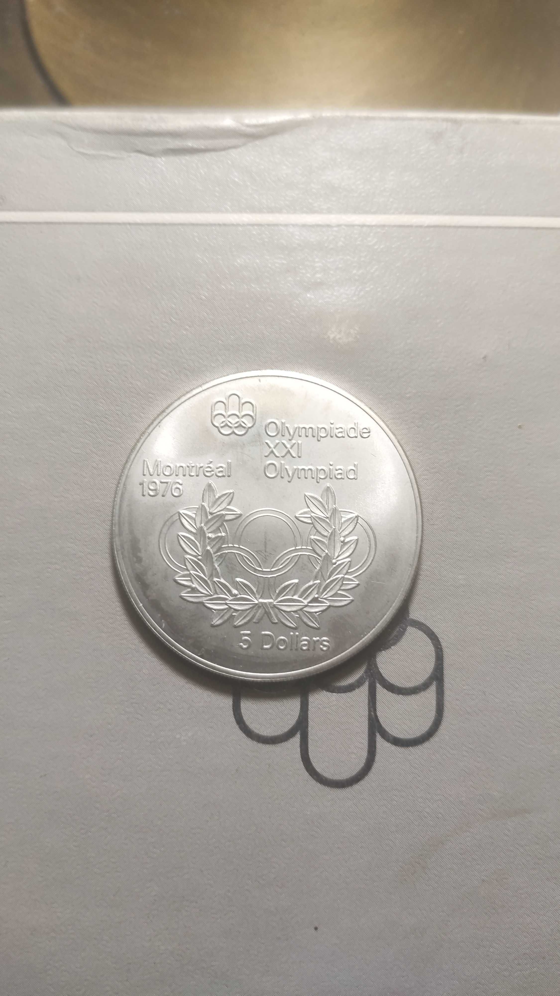 набор монет Канада Олимпиада 1976г. UNC серебро 146гр футляр сертифика