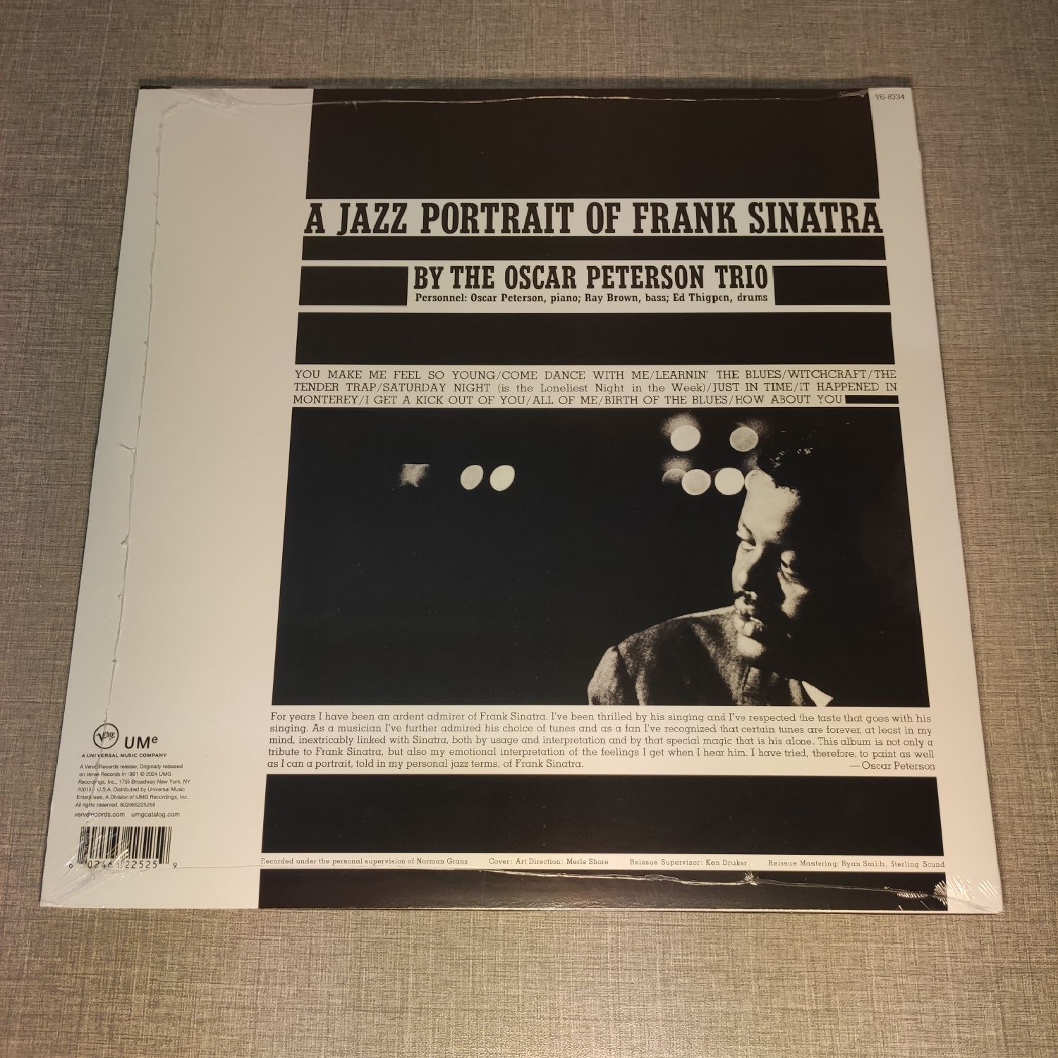 Oscar Peterson : A Jazz Portrait Of Frank Sinatra LP / Вініл Платівка