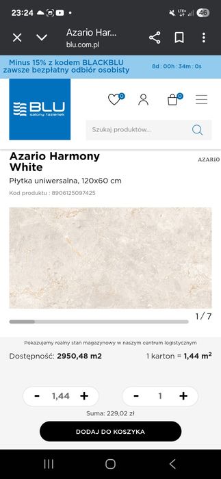 Azario harmony white płytki 120 60