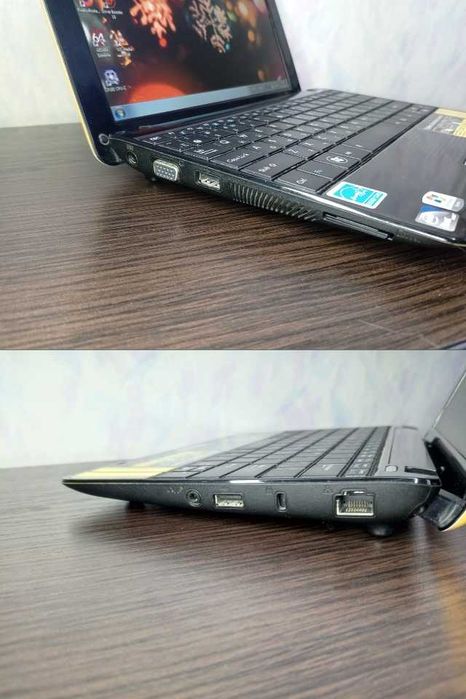 Нетбук ASUS,4 часа батарея,Atom N450,1GBDDR2,160HDD+зарядка