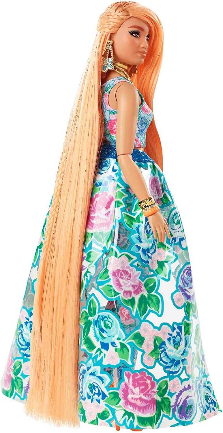 Барби Экстра в цветочном платье Barbie Extra Fancy Fashion Orange Hair