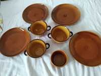 Ceramika porcelit Pruszków bulionowka, flaczarka nostalgia brązy