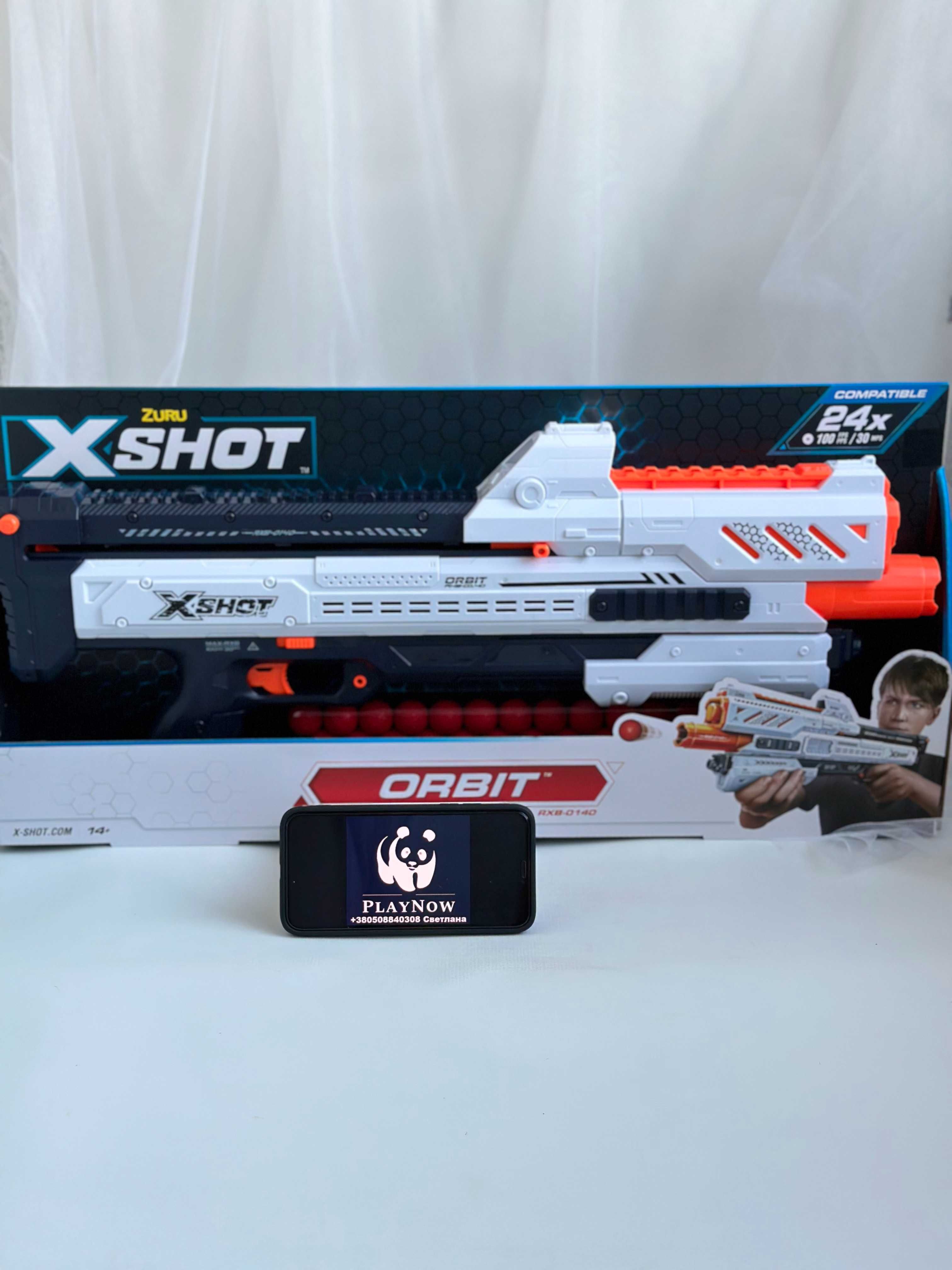 Детский Скорострельный бластер X-Shot Orbit, пистолет, автомат*