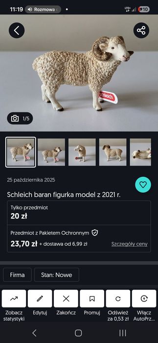 Schleich zestaw 2 figurek baran mlody nosorozec