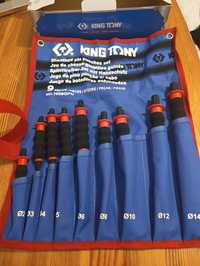 Zestaw wybijaków igłowych z gumowym uchwytem 9 sztuk King Tony 1009GPN
