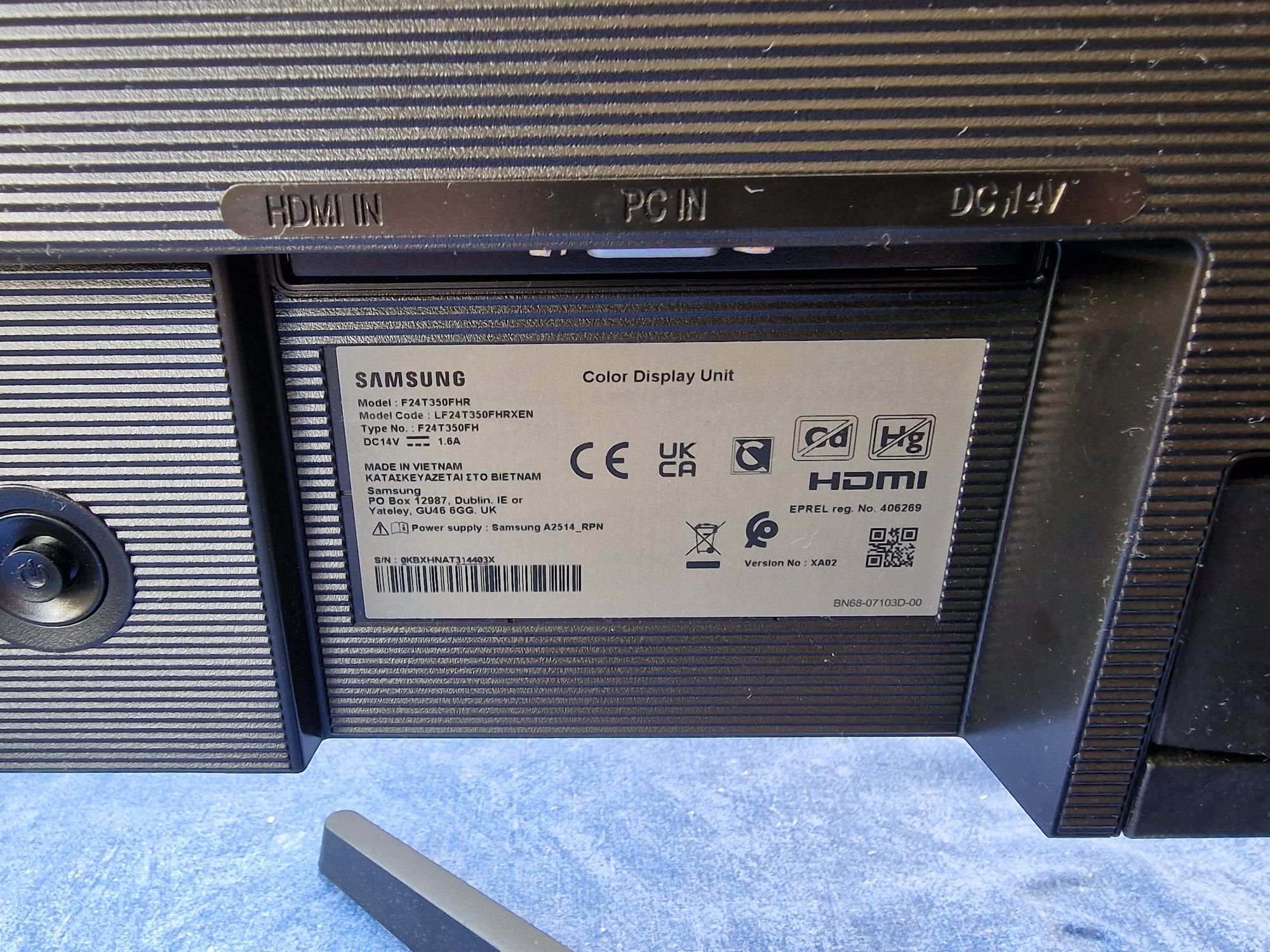 Monitor Samsung LF24T350FHRXEN full HD