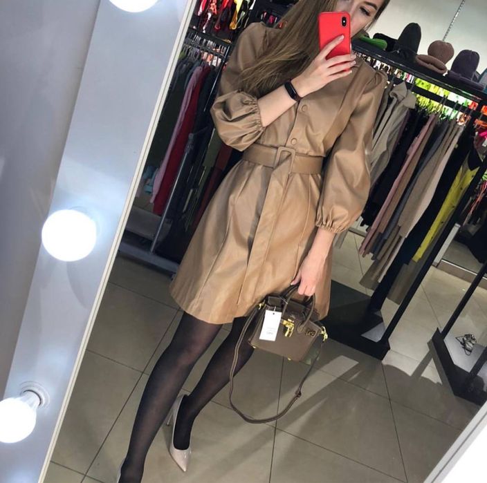 Плаття сукня з екошкіри