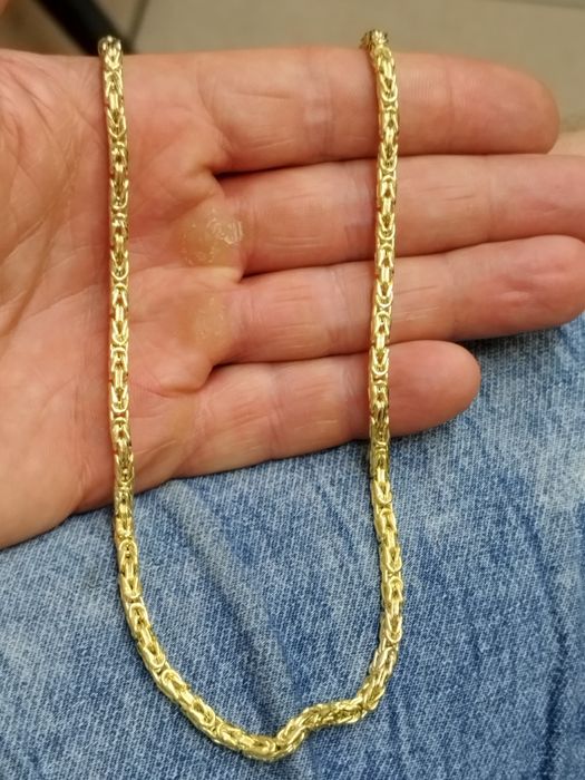 Nowy złoty łańcuch splot królewski 50 cm 23.15gr 235zl/gram okazja!!