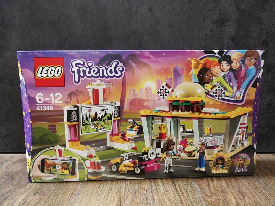 Lego Friends 41349 Wyścigowa Restauracja Nowa + GRATIS