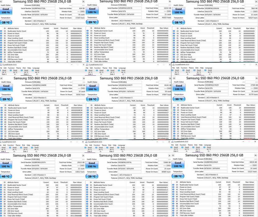 2.5 M.2 SSD диск 250GB 500GB 1TB Samsung EVO PRO WD Kioxia Crucial