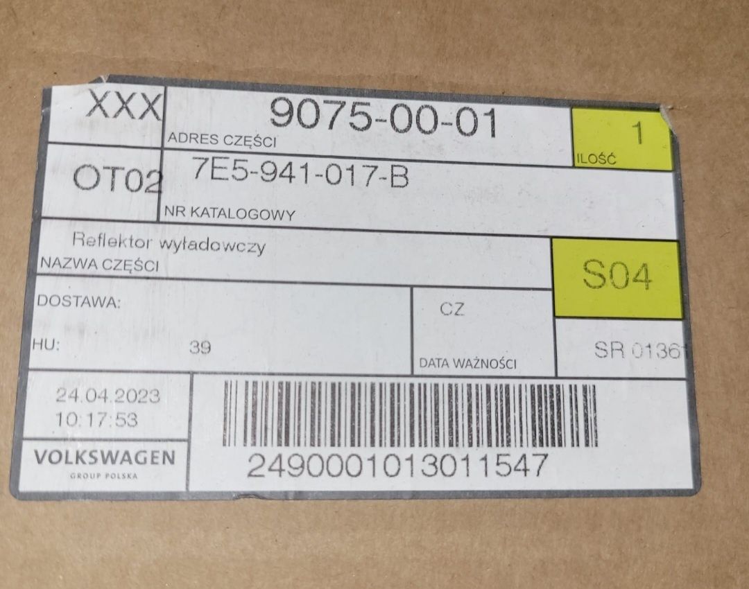 Lampa  przednia VW
