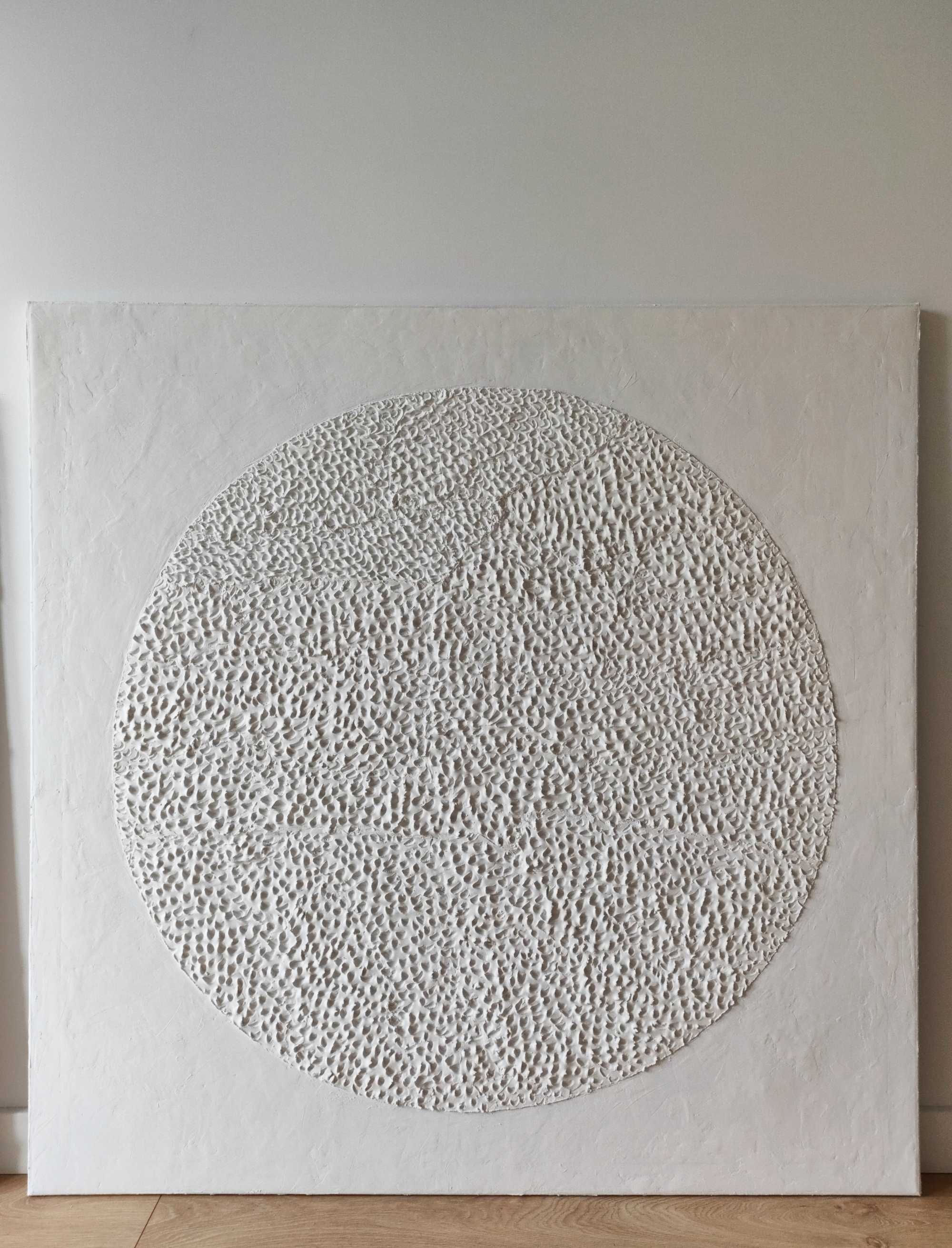 OBRAZ STRUKTURALNY 110x110cm, PŁÓTNO / Abstrakcja, Minimal, Dekoracja