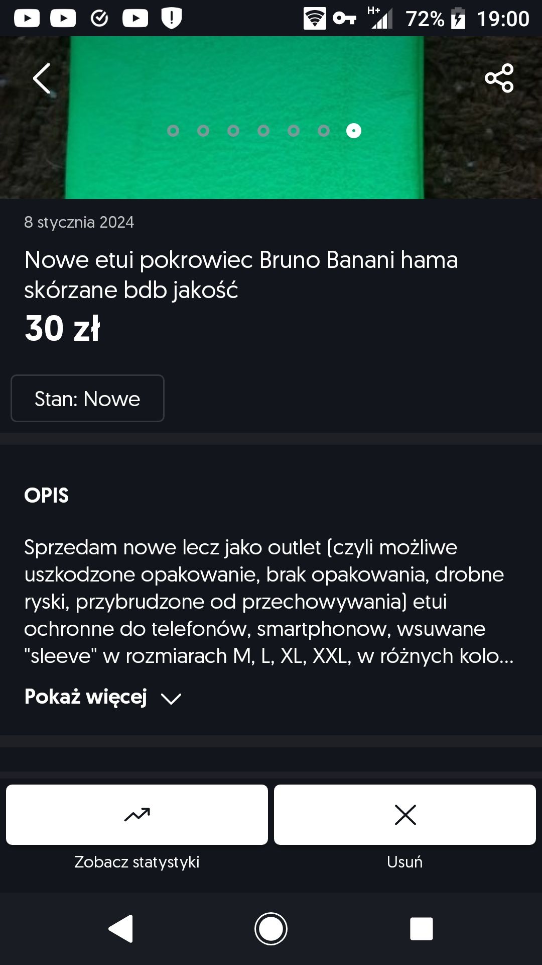 Nowe etui pokrowiec skórzany bruno banani hama