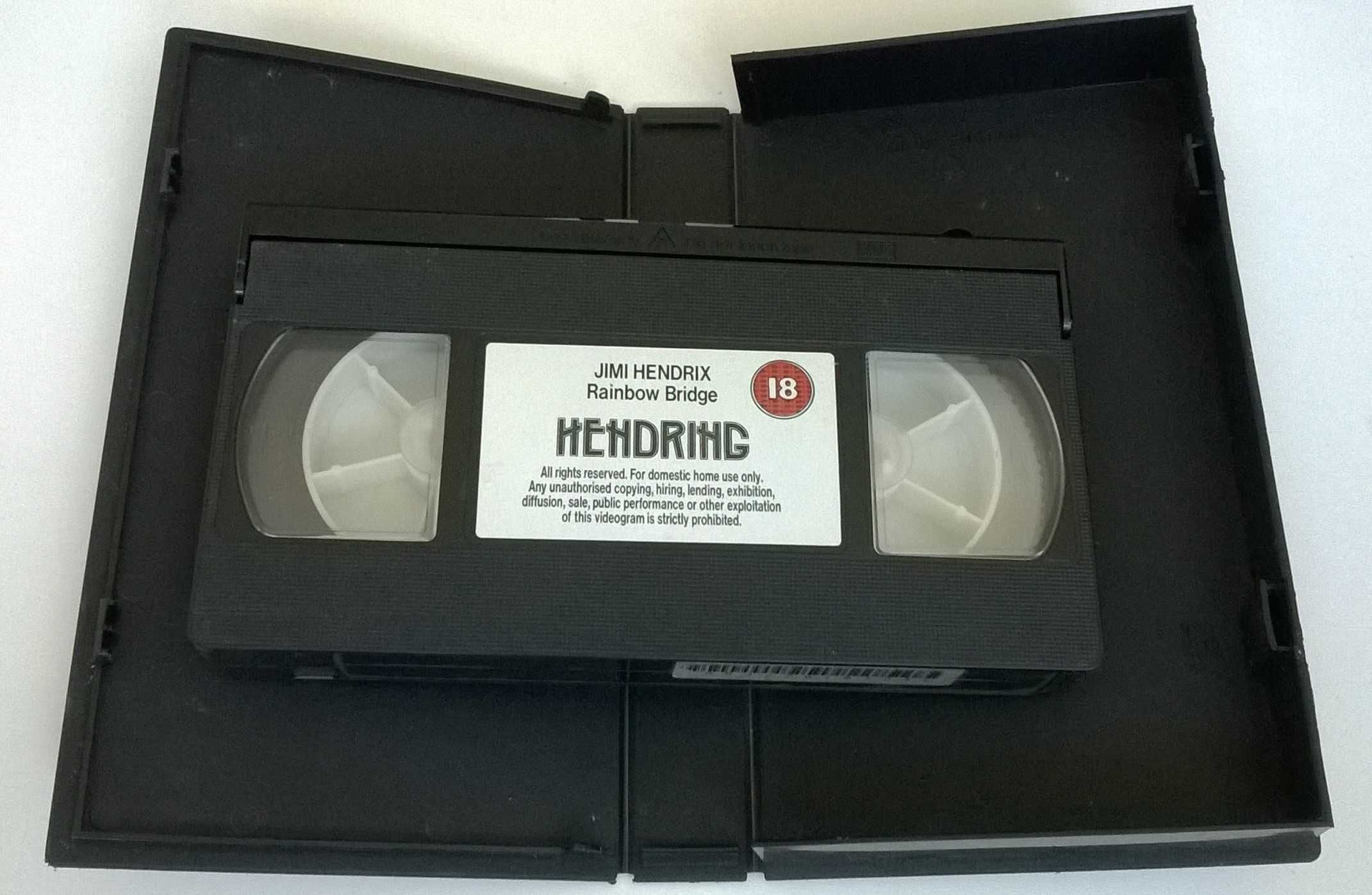 Jimi HENDRIX RAINBOW BRIDGE 1 kaseta Video VHS pal mono
