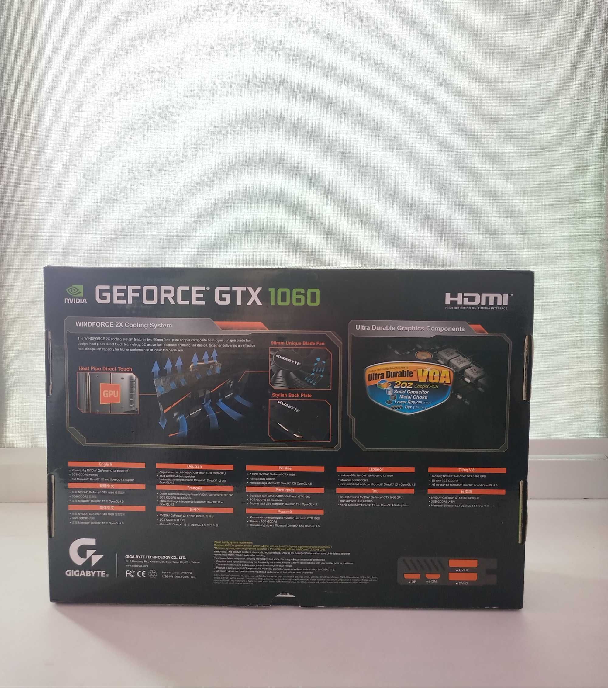 Відеокарта Gigabyte GTX 1060 3GB Windforce OC – б/у, відмінний стан