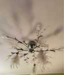 Srebrna lampa sufitowa