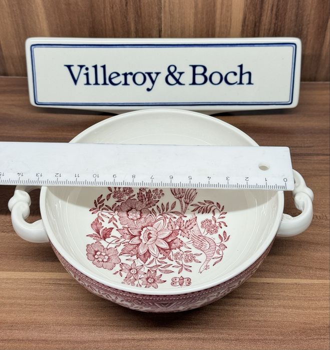 Фарфоровая супница бульоница Villeroy Boch серия Fasan GDR Германия