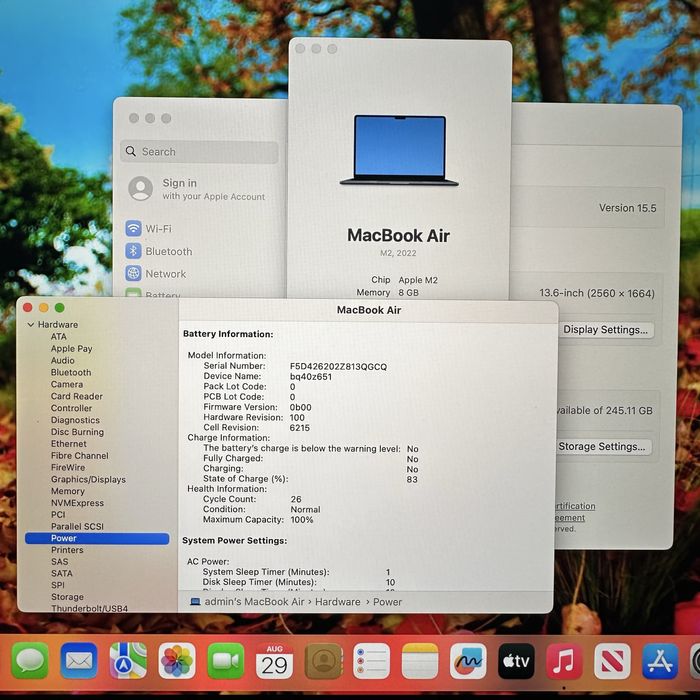 26 циклів! MacBook Air 13" 2022 M2 Midnight 8GB 256GB SSD