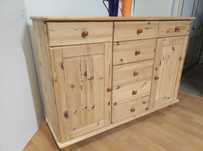 Duża komoda sosnowa surowe drewno 120 cm drewniana