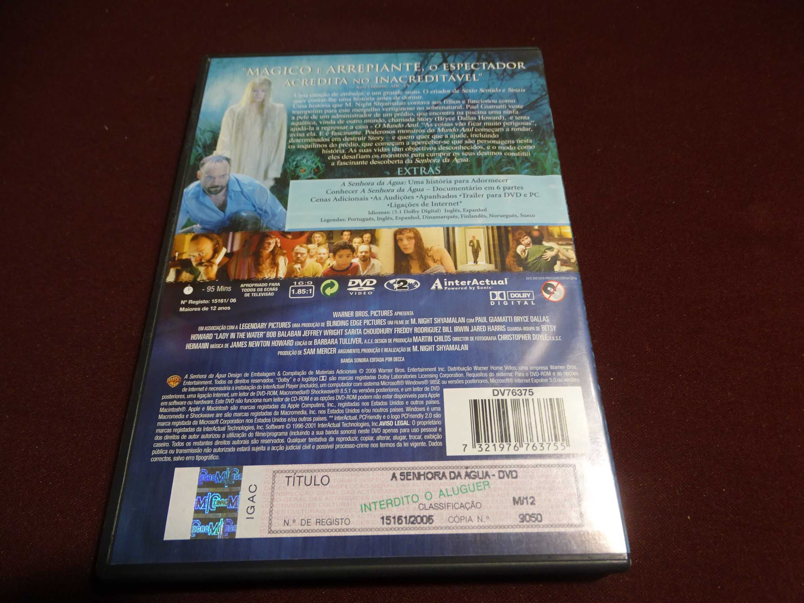 DVD-A Senhora da Água-M.Night Shyamalan