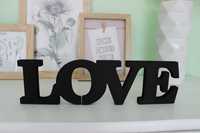Stojący napis LOVE, dekoracja, 3D, czarny, loft, ozdoba, dekor, miłość