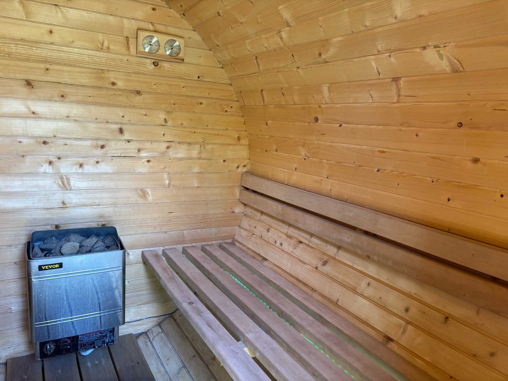Sauna drewniana sucha 200cm PRODUCENT FV23 świerk łaźnia ławki jakość